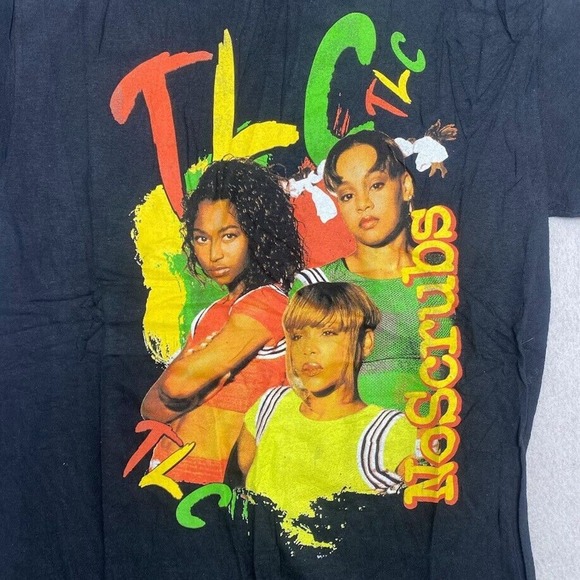 TLC Girl Group Music Graphic Tee Thrifted Vintage Style Size M - Picture 2 of 8